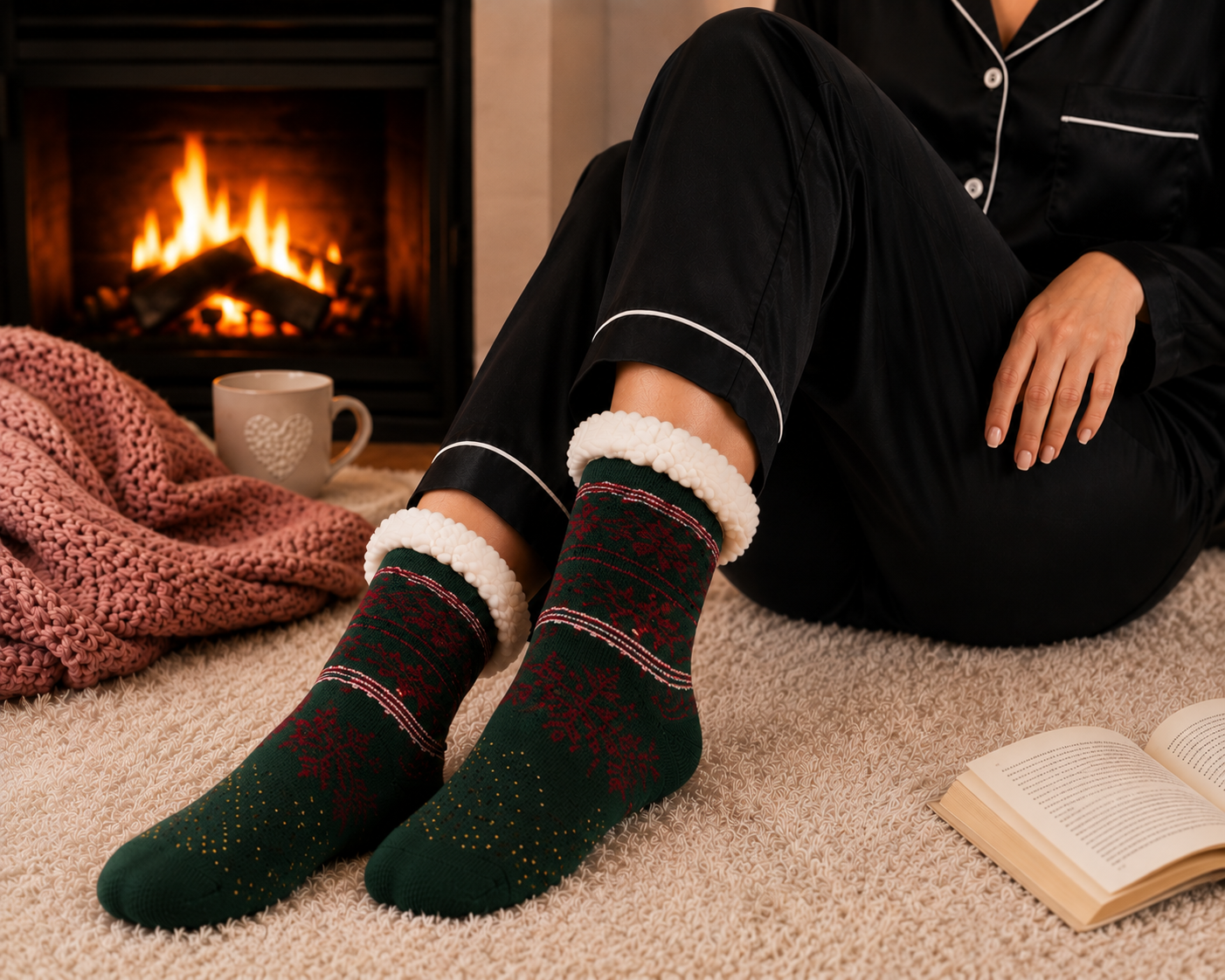 CALCETAS TÉRMICAS AFELPADAS PARA MUJER – EXTRA ABRIGADAS PARA INVIERNO
