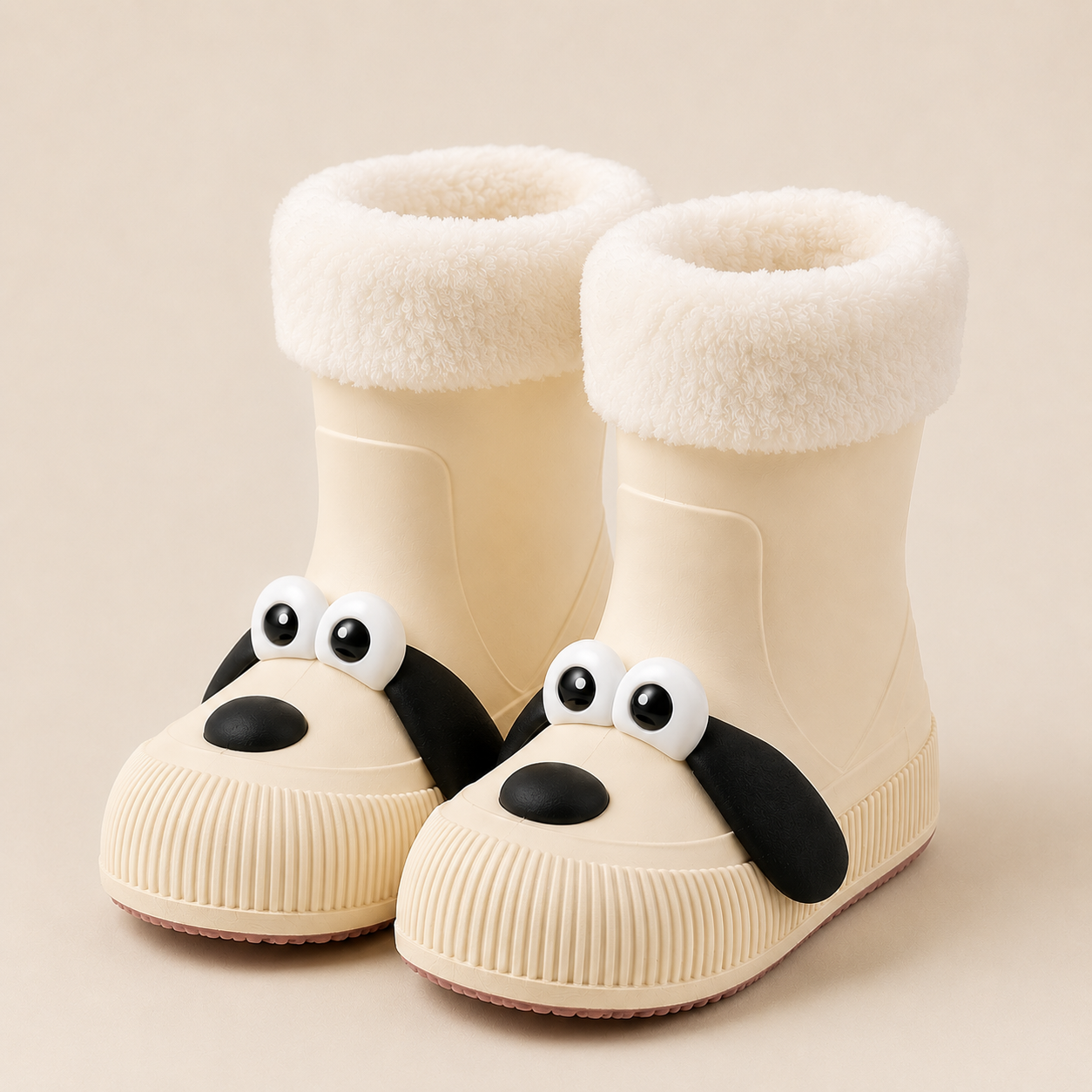 BOTAS DE AGUA INFANTIL DISEÑO PERRITO CON FORRO TÉRMICO | TALLAS 30-31 Y 34-35