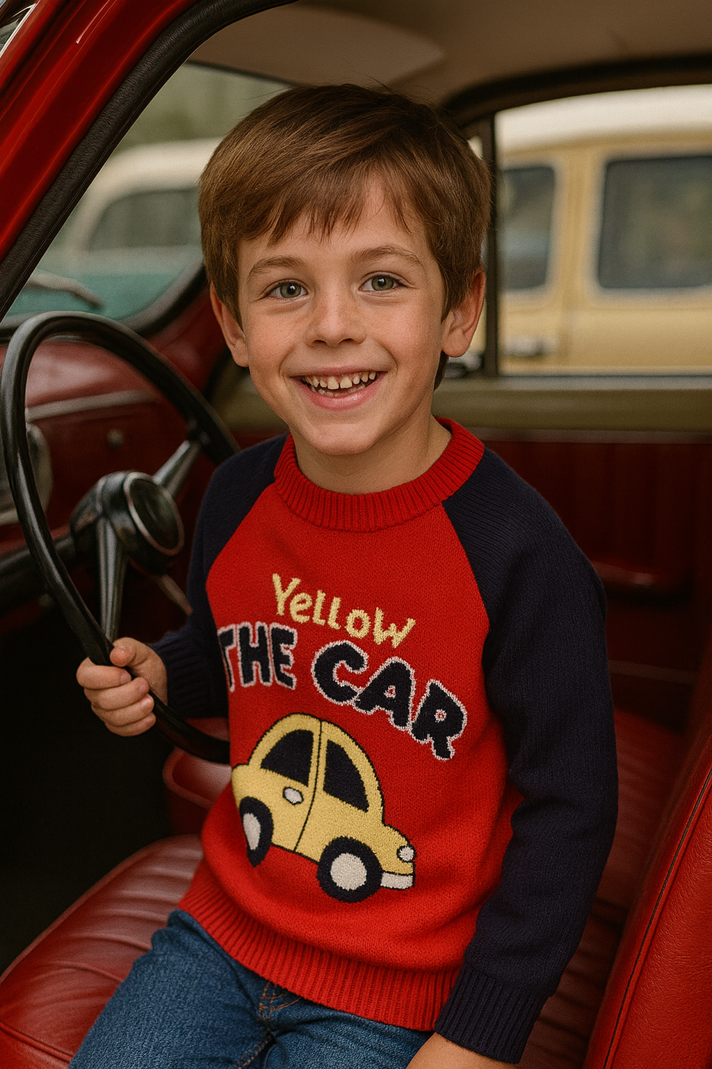 CHALECO NIÑO YELLOW THE CAR