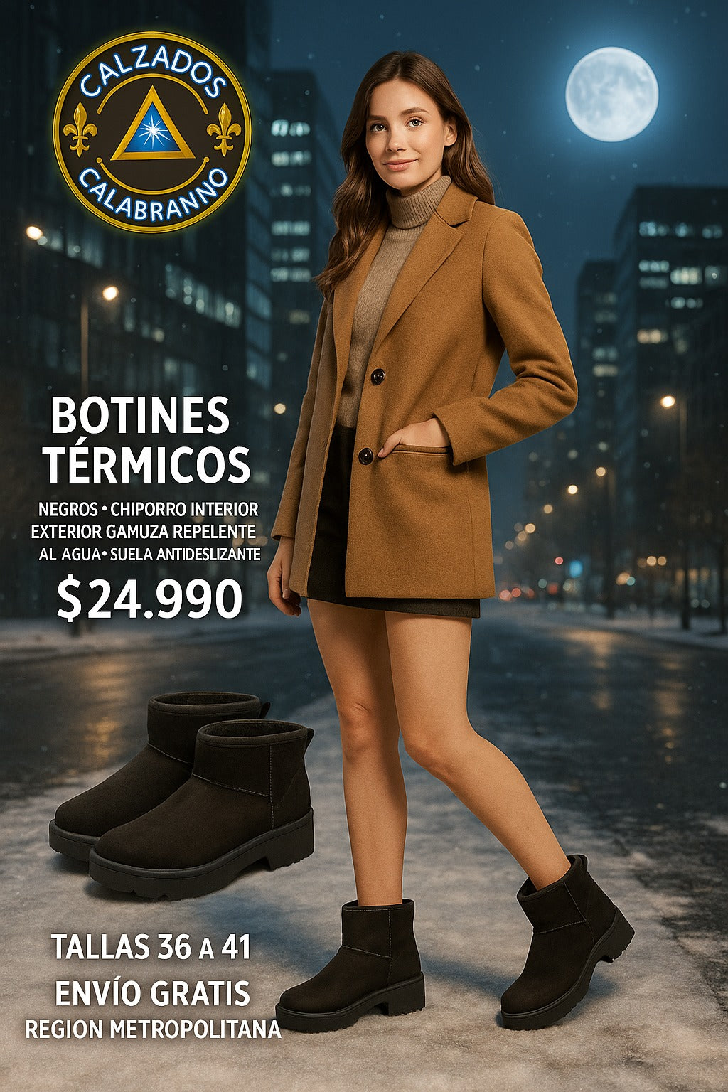 Botines Mujer termicos con taco