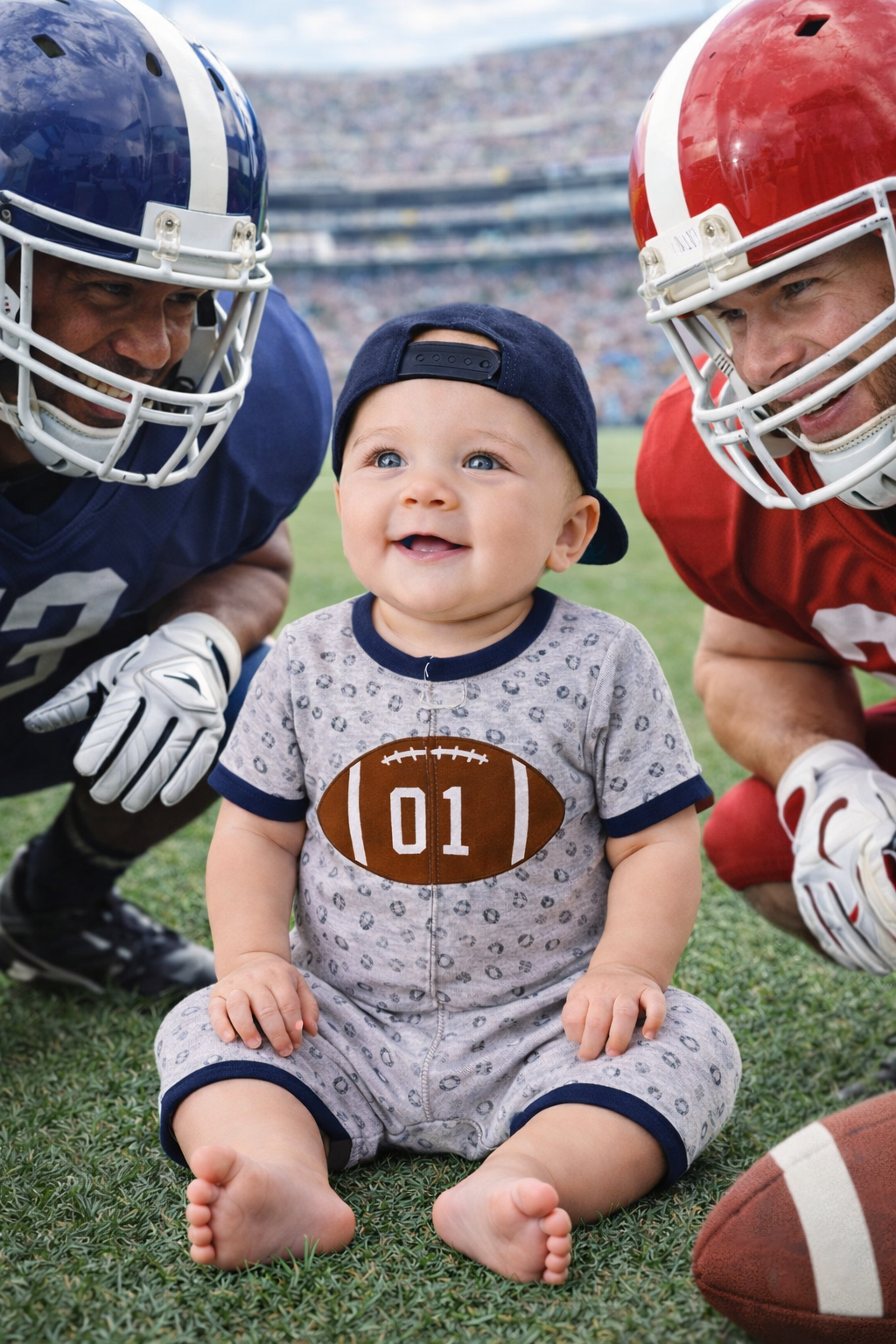 Enterito de algodón para bebé  Fútbol Americano