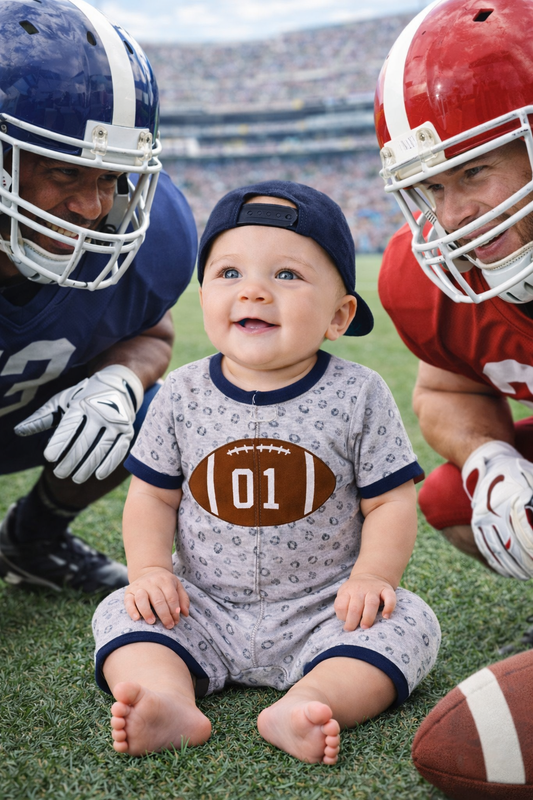 Enterito de algodón para bebé  Fútbol Americano