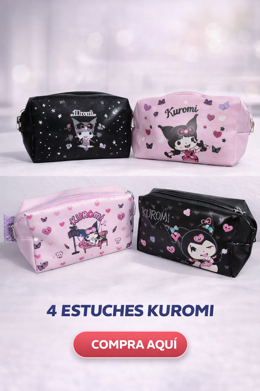 ESTUCHE KUROMI ✔ Perfecta mezcla entre “dark” y kawaii