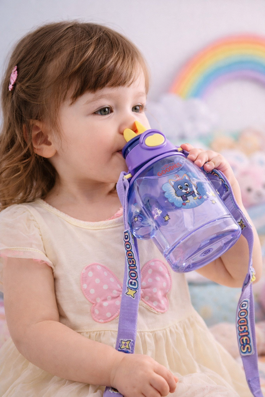 VASO CON OREJITAS Y CORREA BEBÉS Y NIÑOS 650 ML