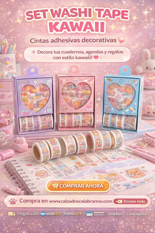 SET WASHI TAPE Y STICKERS CAPIBARA