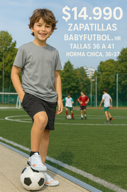 ZAPATILLAS HR BABYFUTBOL, FUTBOLITO.PASTO SINTETICO