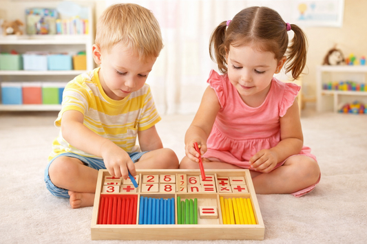 🧮 Barras Didácticas de Matemáticas en Madera – Juego Educativo Montessori