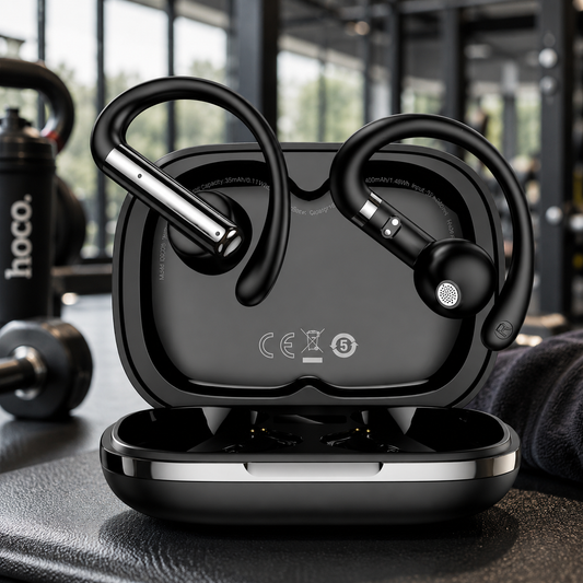 AURICULARES INALÁMBRICOS EAR-HOOK TWS HI-FI CON DISPLAY LED. HOCO EW206