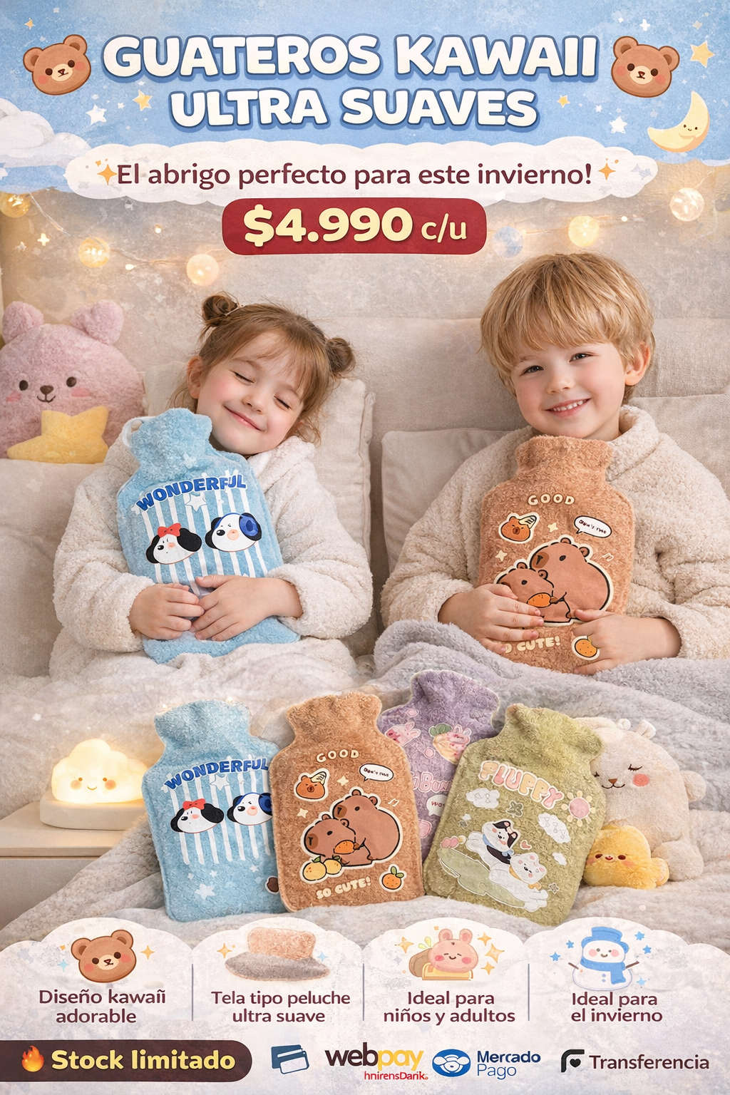🧸 GUATEROS KAWAII ULTRA SUAVES 🧸
