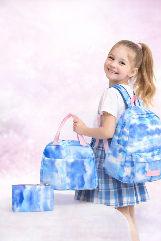 MOCHILA + LONCHERA TERMICA + ESTUCHE