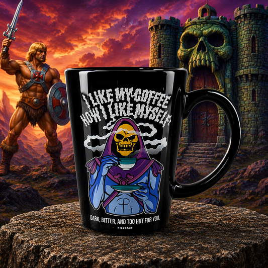 Tazón Estilo Villano Calavera Dark ☕💀 Diseño Retro 80s