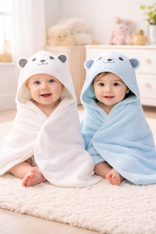 TOALLAS CON CAPUCHA ANIMALES DE BEBES