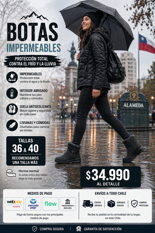 BOTAS IMPERMEABLES PREMIUM Olvídate del frío y la lluvia