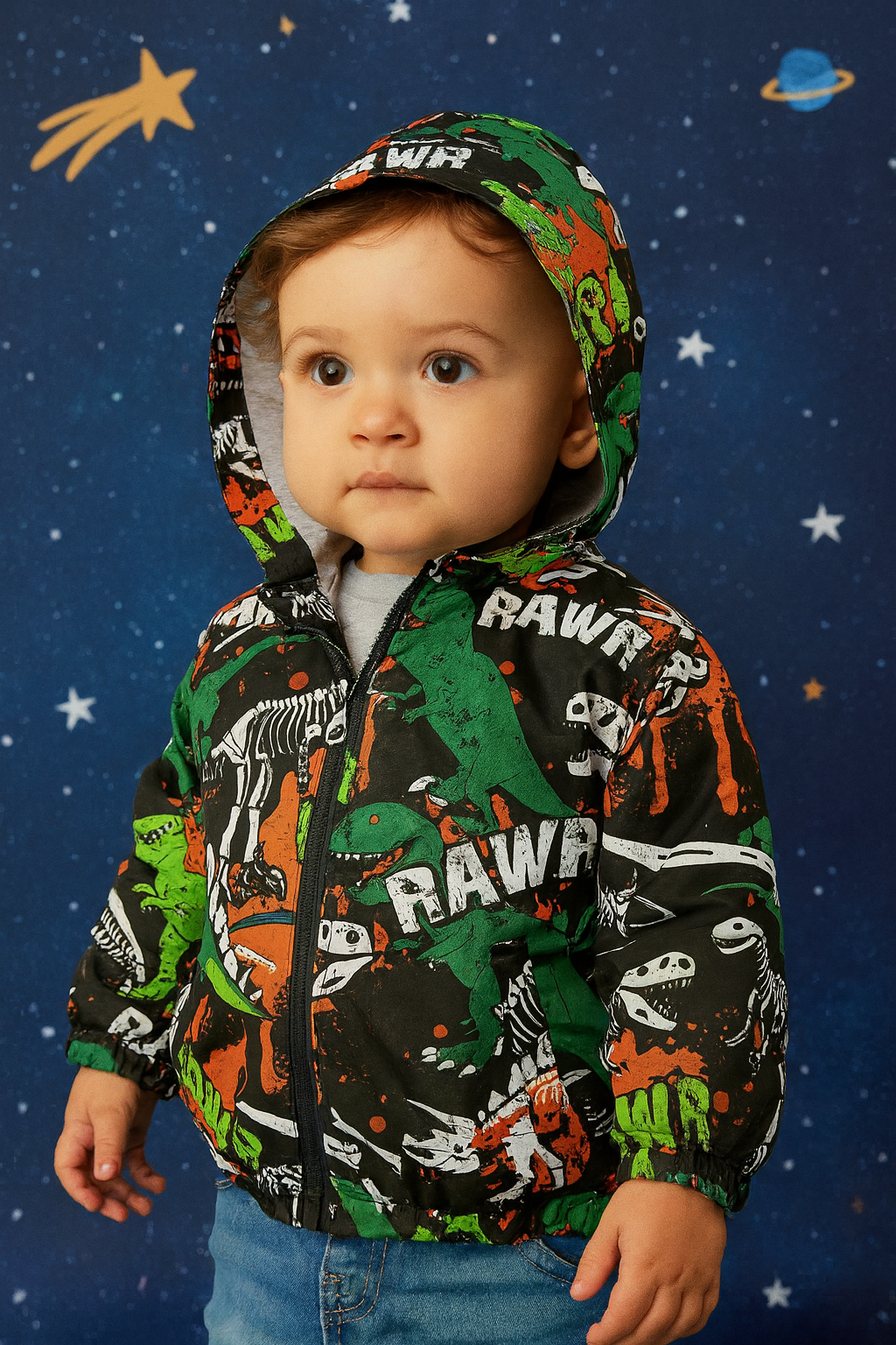 CHAQUETA CORTA VIENTO  CON CAPUCHA NIÑOS.