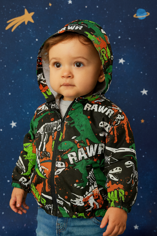CHAQUETA CORTA VIENTO  CON CAPUCHA NIÑOS.