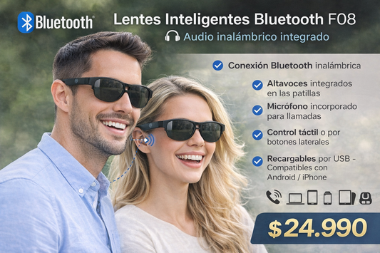 LENTES CON MICROFONO Y FONOS INCORPORADOS