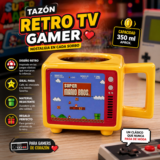 Tazón Retro TV Gamer 📺🎮 350MLUn clásico que vuelve a la vida