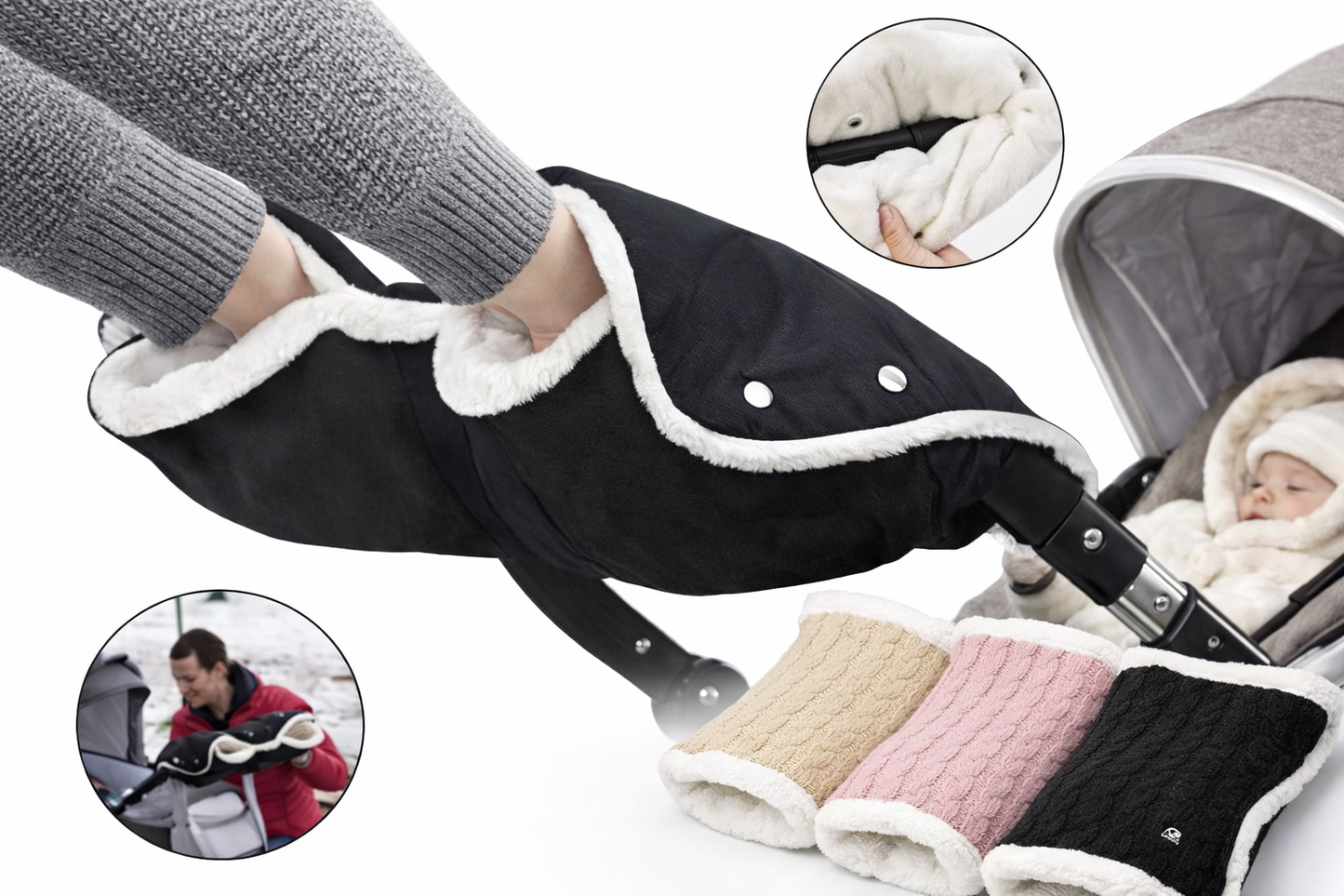 CUBRE MANOS PARA PASEO COCHE DE BEBE