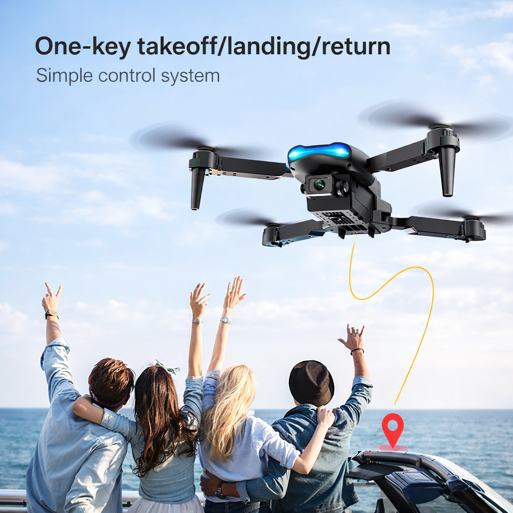 Dron E99 Pro 4K WiFi Cámara Dual | Plegable con Control y Batería Extra