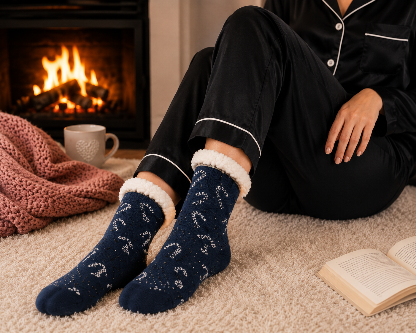 CALCETAS TÉRMICAS AFELPADAS PARA MUJER – EXTRA ABRIGADAS PARA INVIERNO