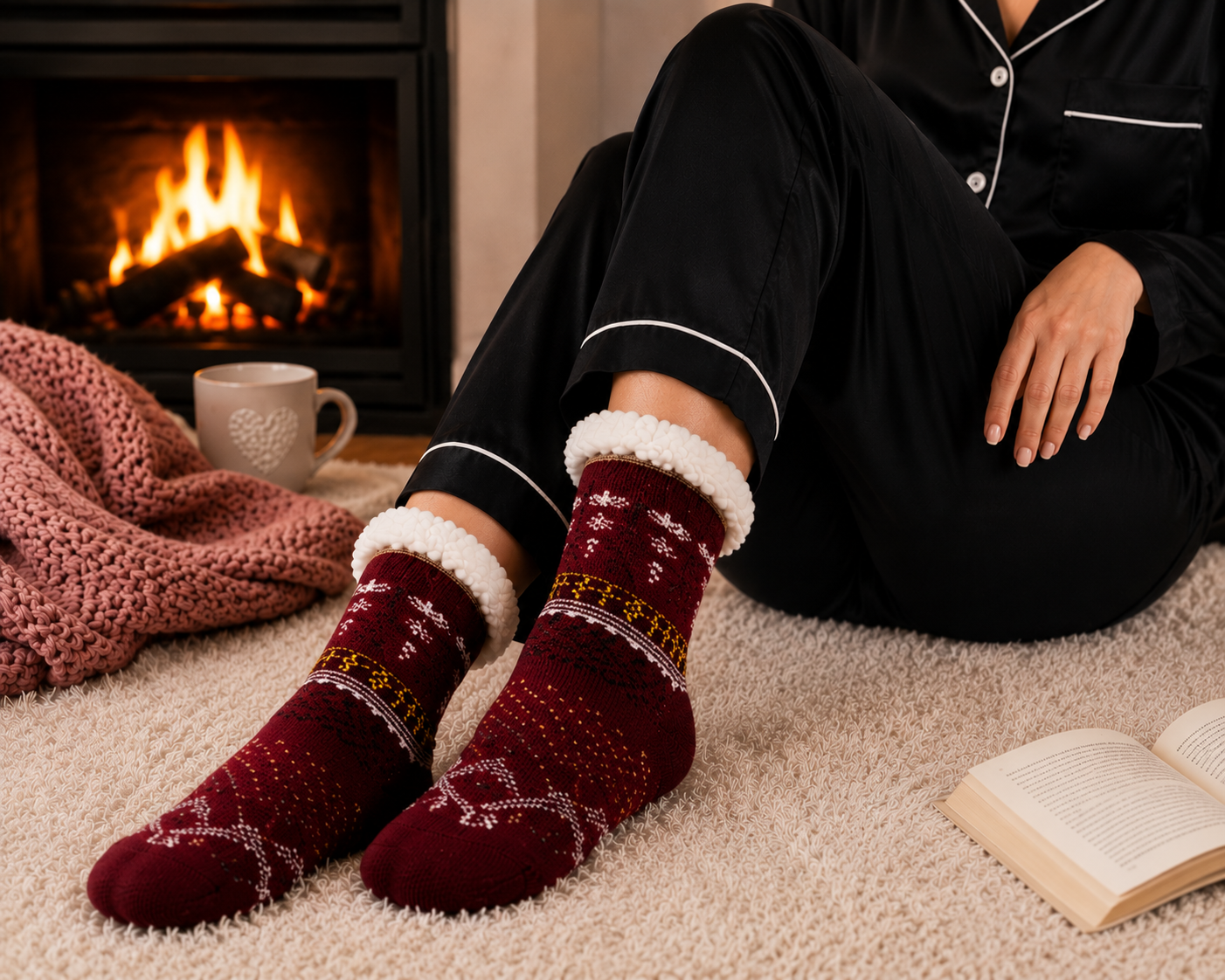 CALCETAS TÉRMICAS AFELPADAS PARA MUJER – EXTRA ABRIGADAS PARA INVIERNO