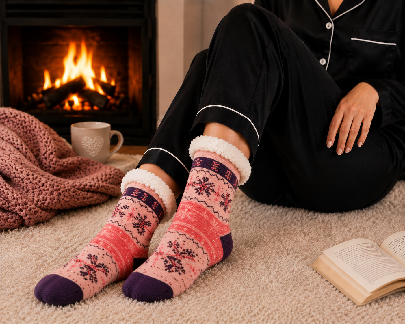 CALCETAS TÉRMICAS AFELPADAS PARA MUJER – EXTRA ABRIGADAS PARA INVIERNO