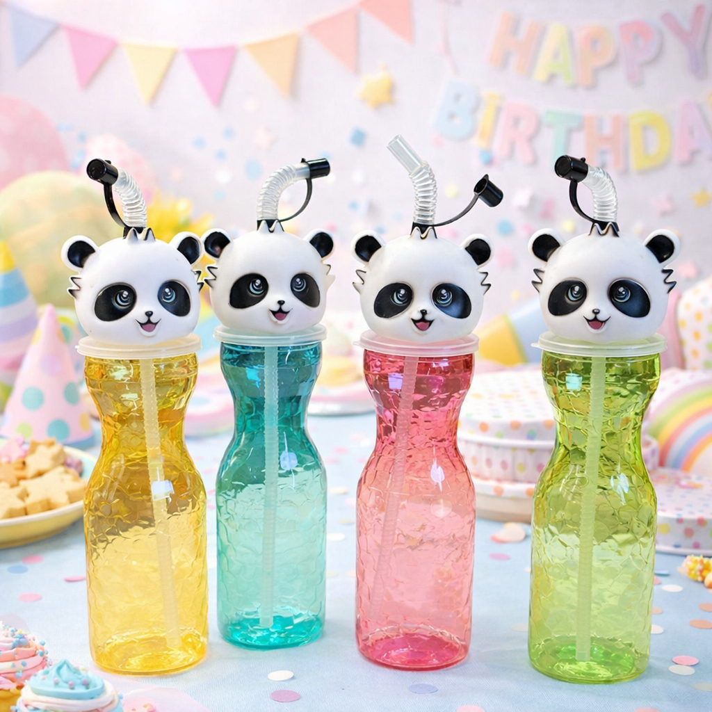 🐼 VASOS PANDA KAWAII CON BOMBILLA