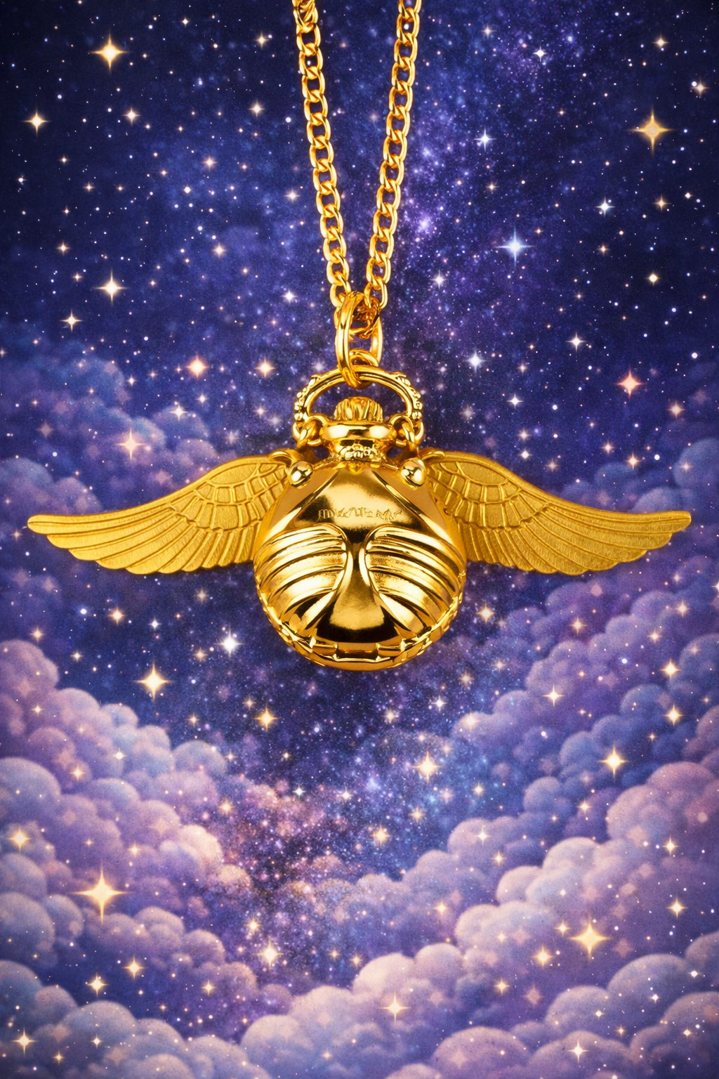 ✨ RELOJ SNITCH BOLSILLO ALAS DORADAS ESTILO HARRY POTTER