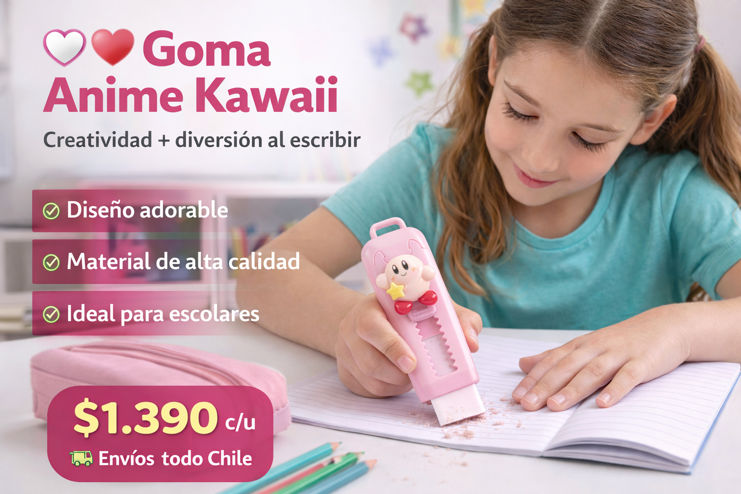 GOMA BORRADOR ANIME KAWAII