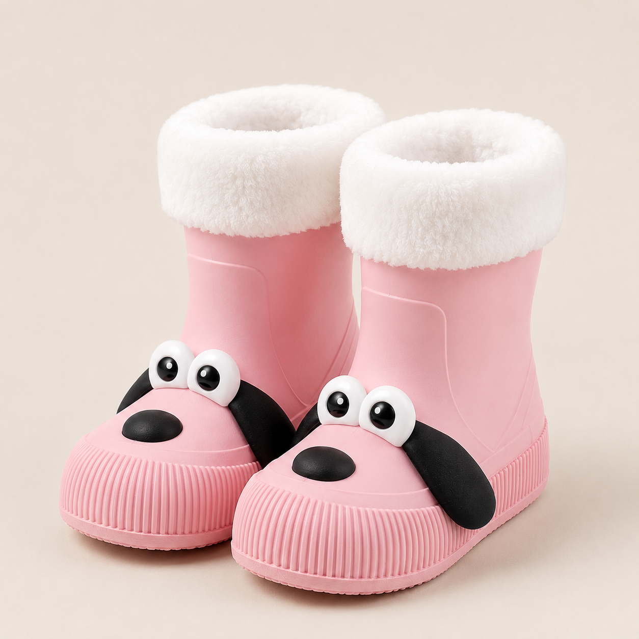 BOTAS DE AGUA INFANTIL DISEÑO PERRITO CON FORRO TÉRMICO | TALLAS 30-31 Y 34-35