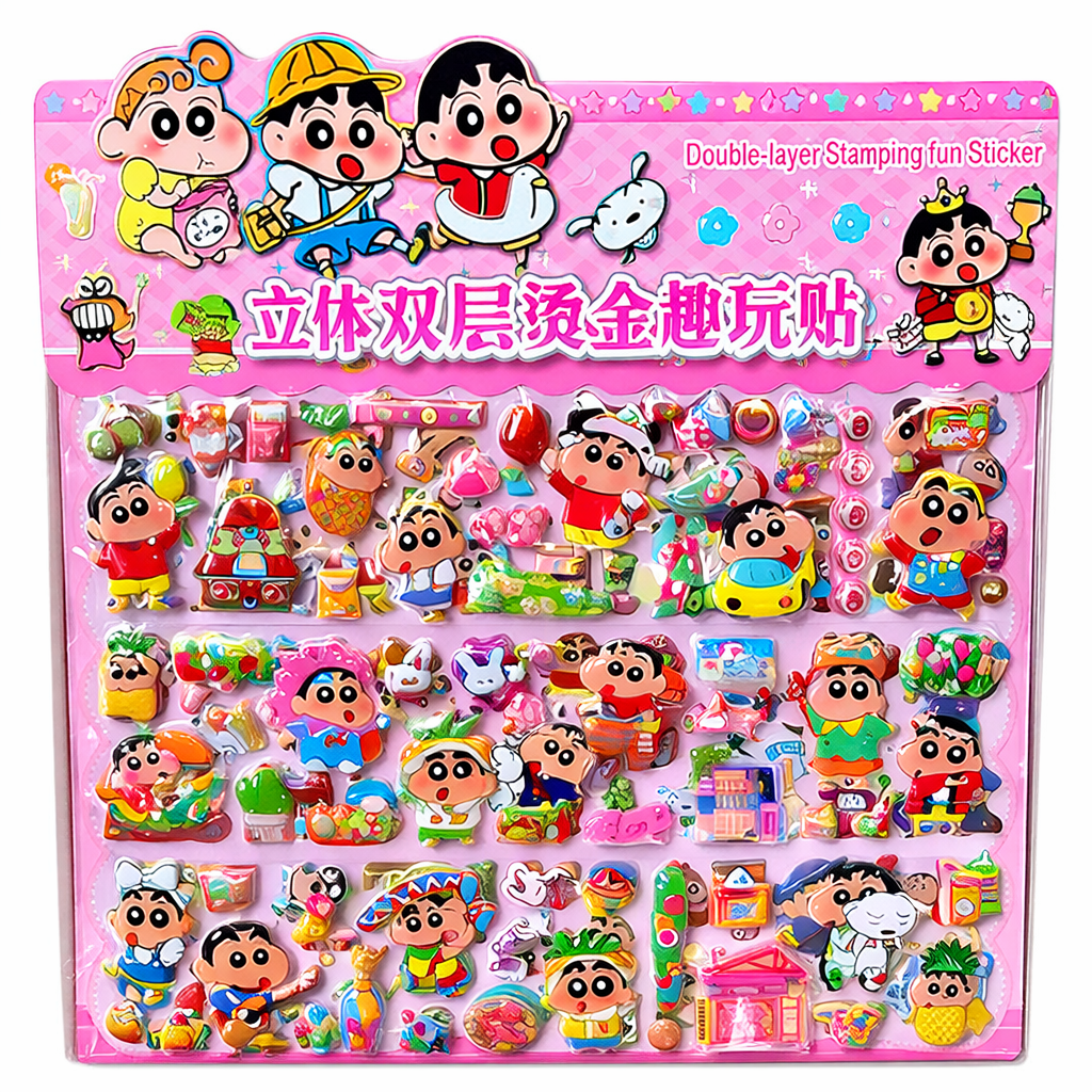 🐼✨ STICKERS PANDAS DINOSAURIOS PRINCESAS Y SHIN-CHAN KAWAII 3D – COLECCIÓN ADHESIVA ✨🐼