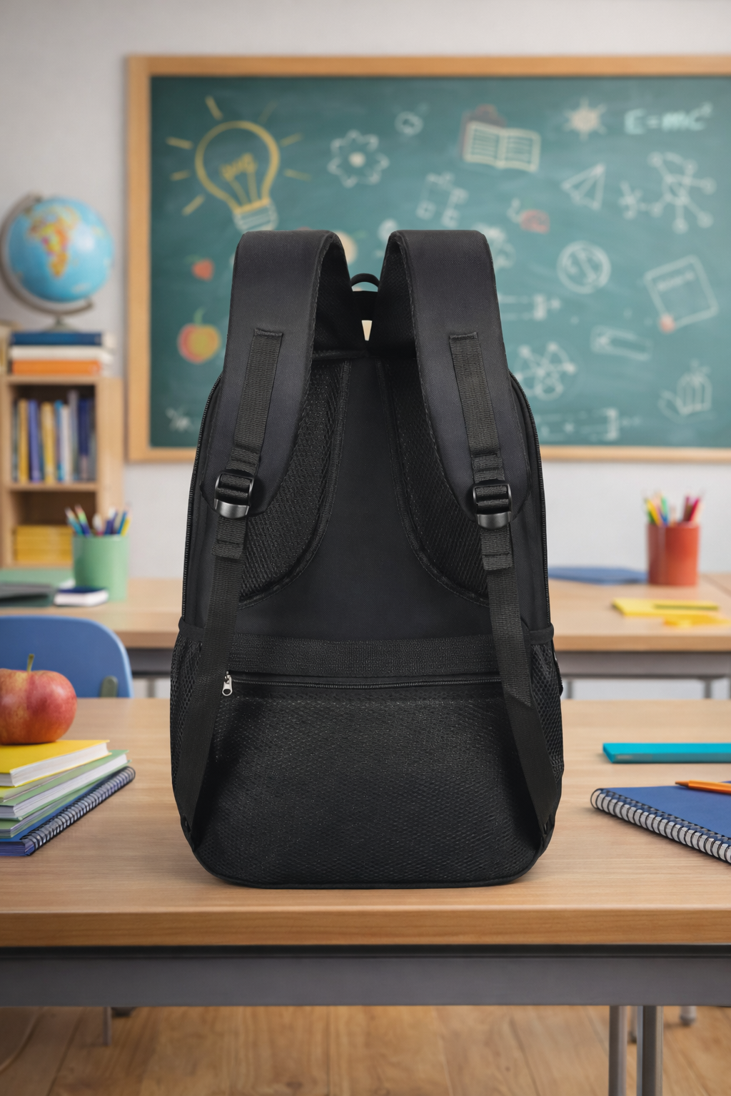 🎒 Mochila Escolar Premium Negra – Ideal 8° Básico y Enseñanza Media