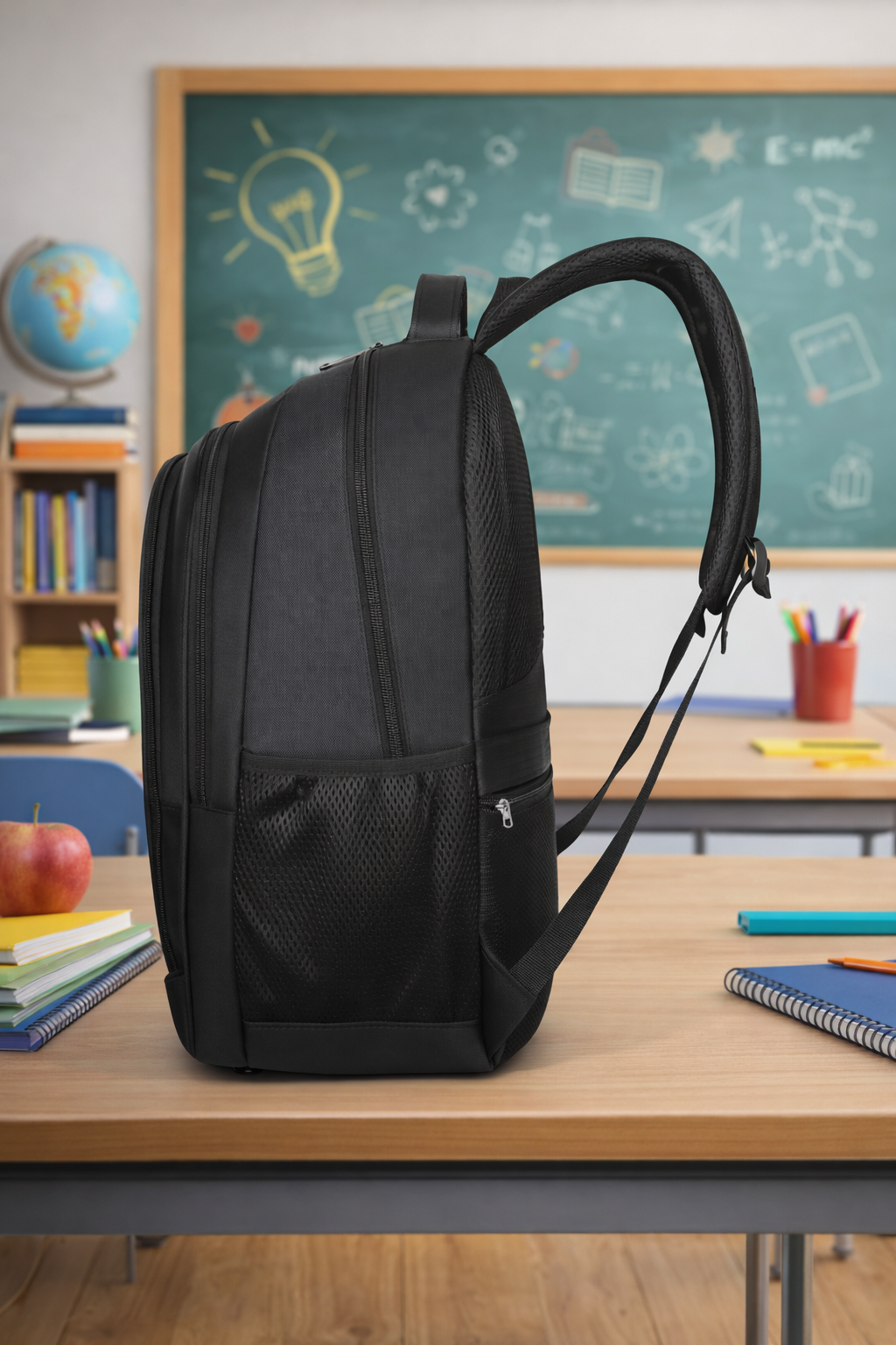 🎒 Mochila Escolar Premium Negra – Ideal 8° Básico y Enseñanza Media