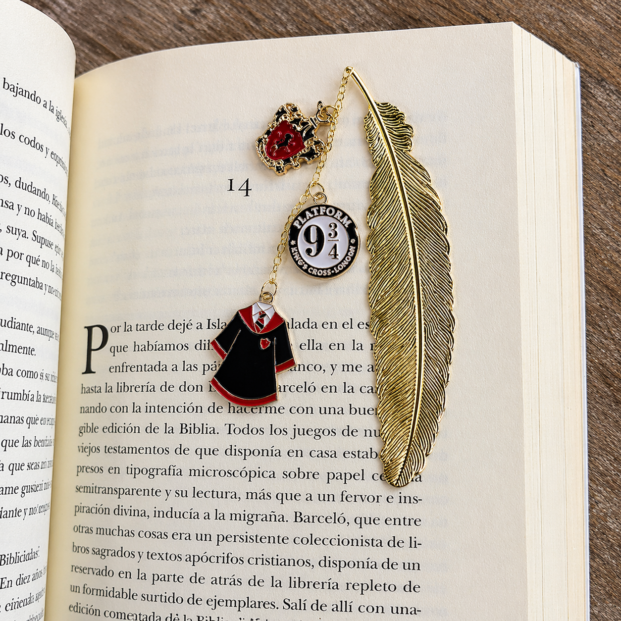 SEPARADOR DE LIBRO METÁLICO 🪶 DISEÑO PLUMA MÁGICA | REGALO PERFECTO  PARA LECTORES