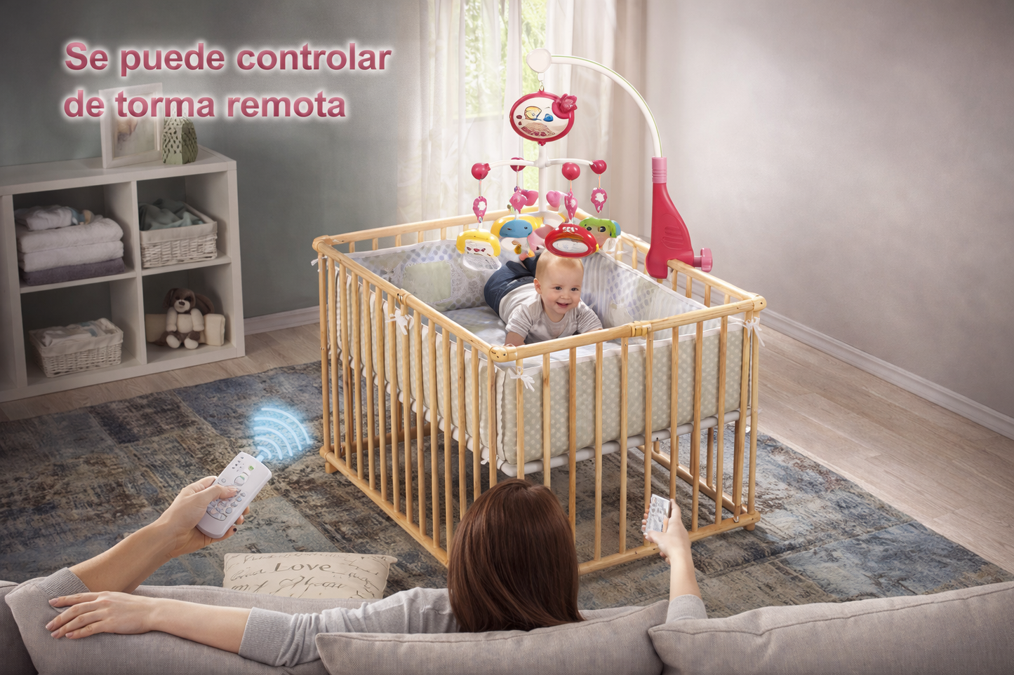 Móvil Giratorio Musical Para Bebé