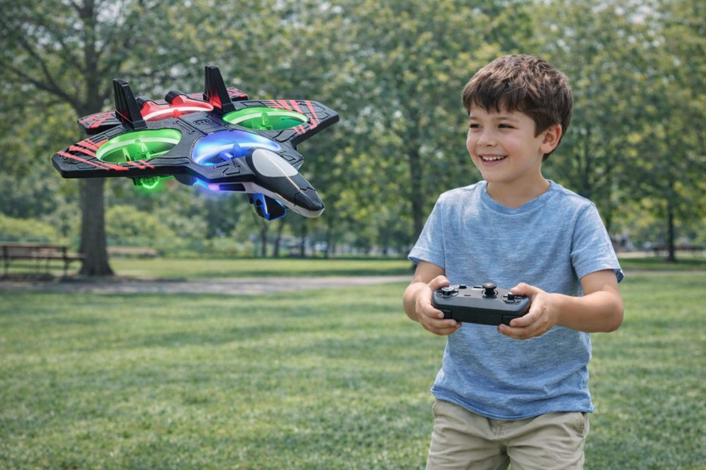 🚀 DRON F11 AIRCRAFT CON LUCES LED