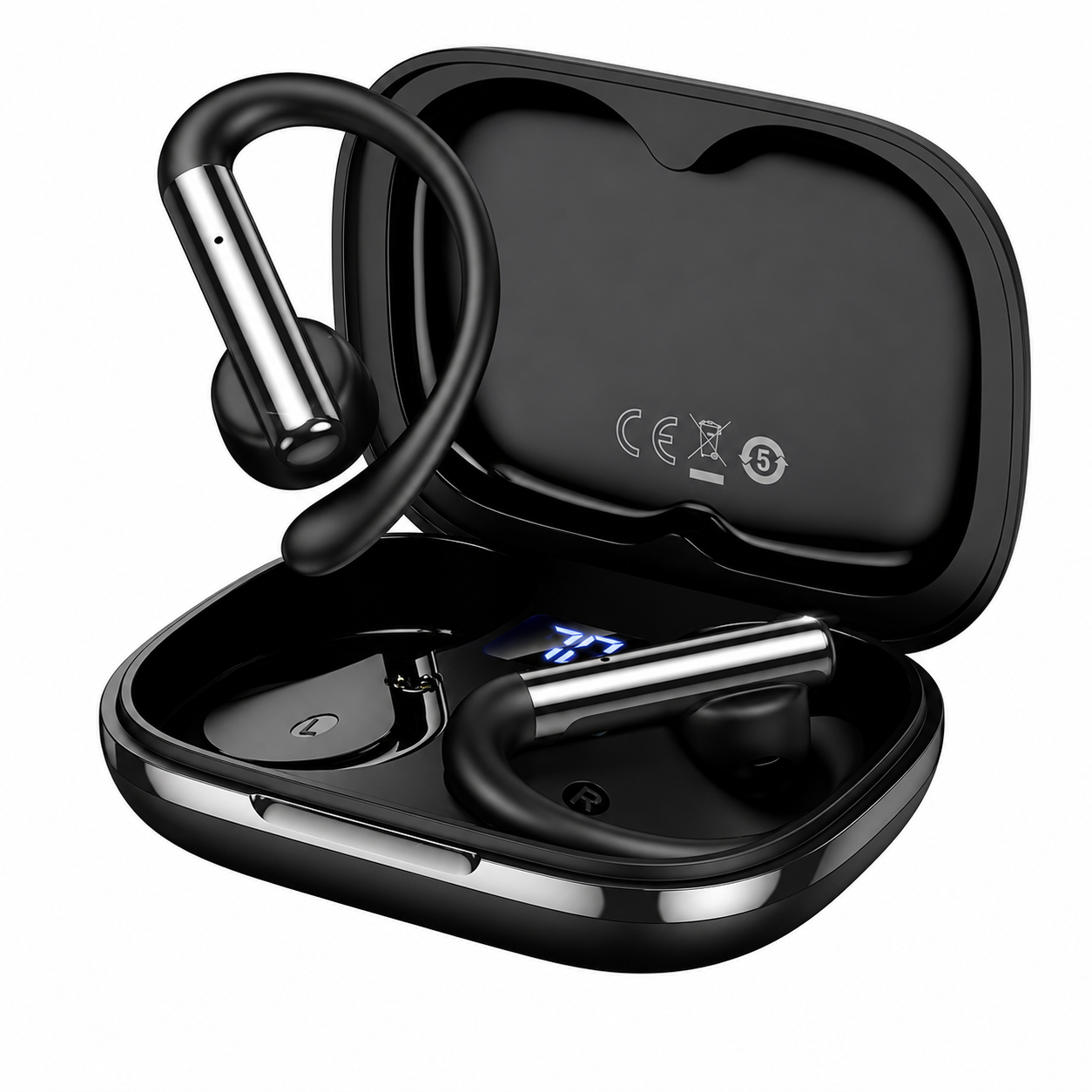 AURICULARES INALÁMBRICOS EAR-HOOK TWS HI-FI CON DISPLAY LED. HOCO EW206