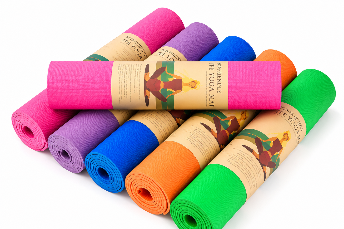 Colchoneta de Yoga y Pilates EVA 7 mm 183 × 61 cm | Antideslizante para Yoga, Pilates y Entrenamiento