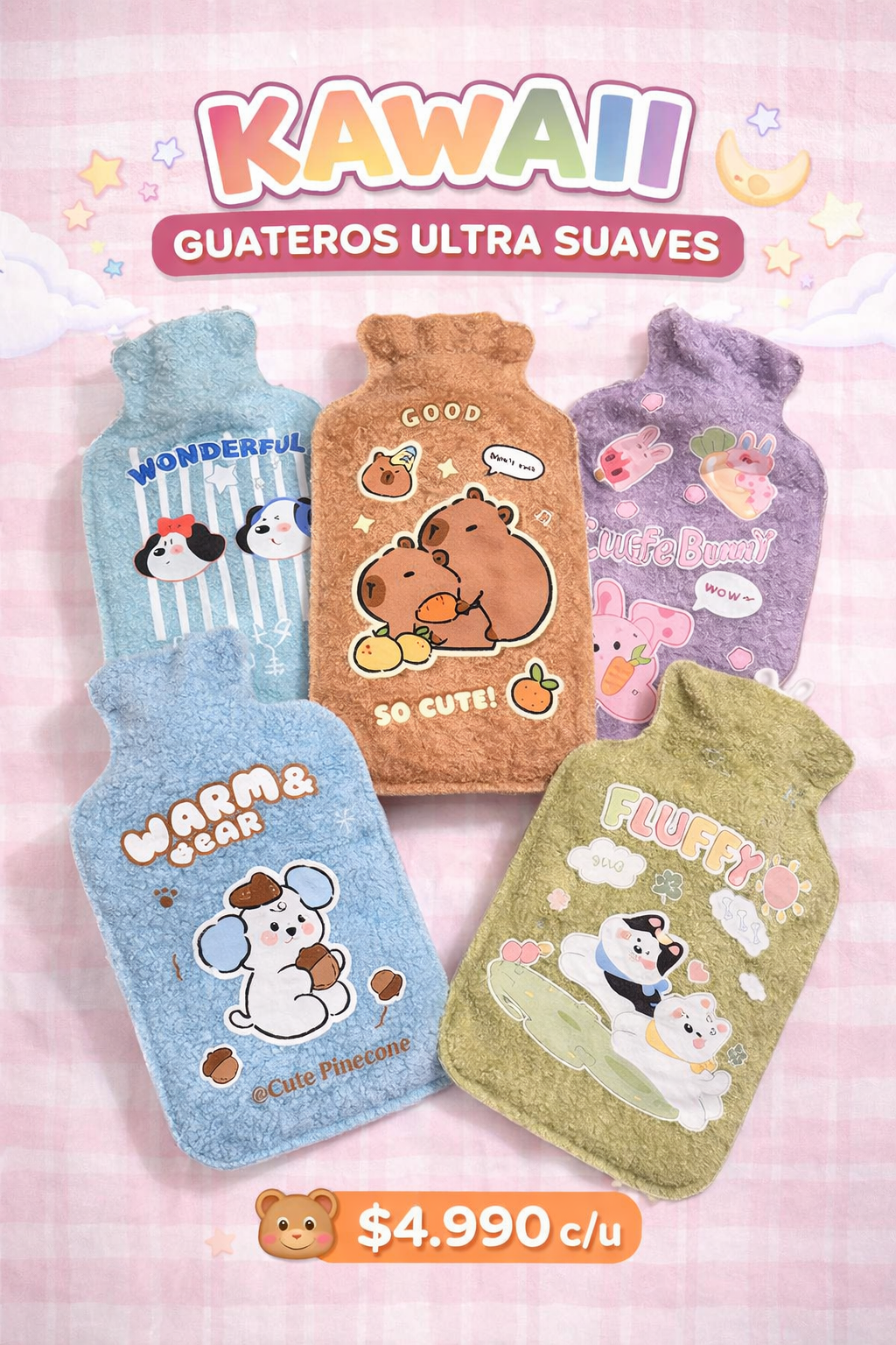 🧸 GUATEROS KAWAII ULTRA SUAVES 🧸