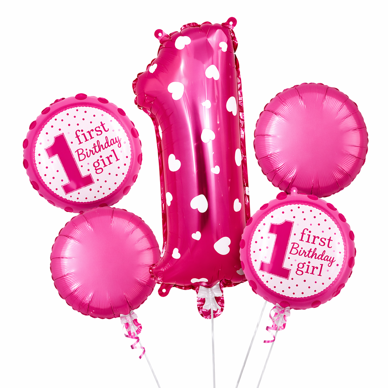 🎉 SET DE GLOBOS MI PRIMER CUMPLEAÑOS NIÑA 🎀✨ DECORA Y HAZLO INOLVIDABLE ✨