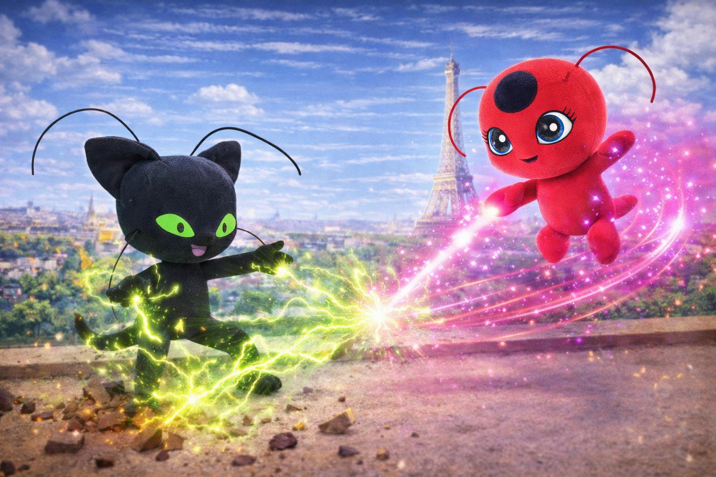 Peluche Ladybug y Cat Noir 30cm Súper Suave – Regalo Niños