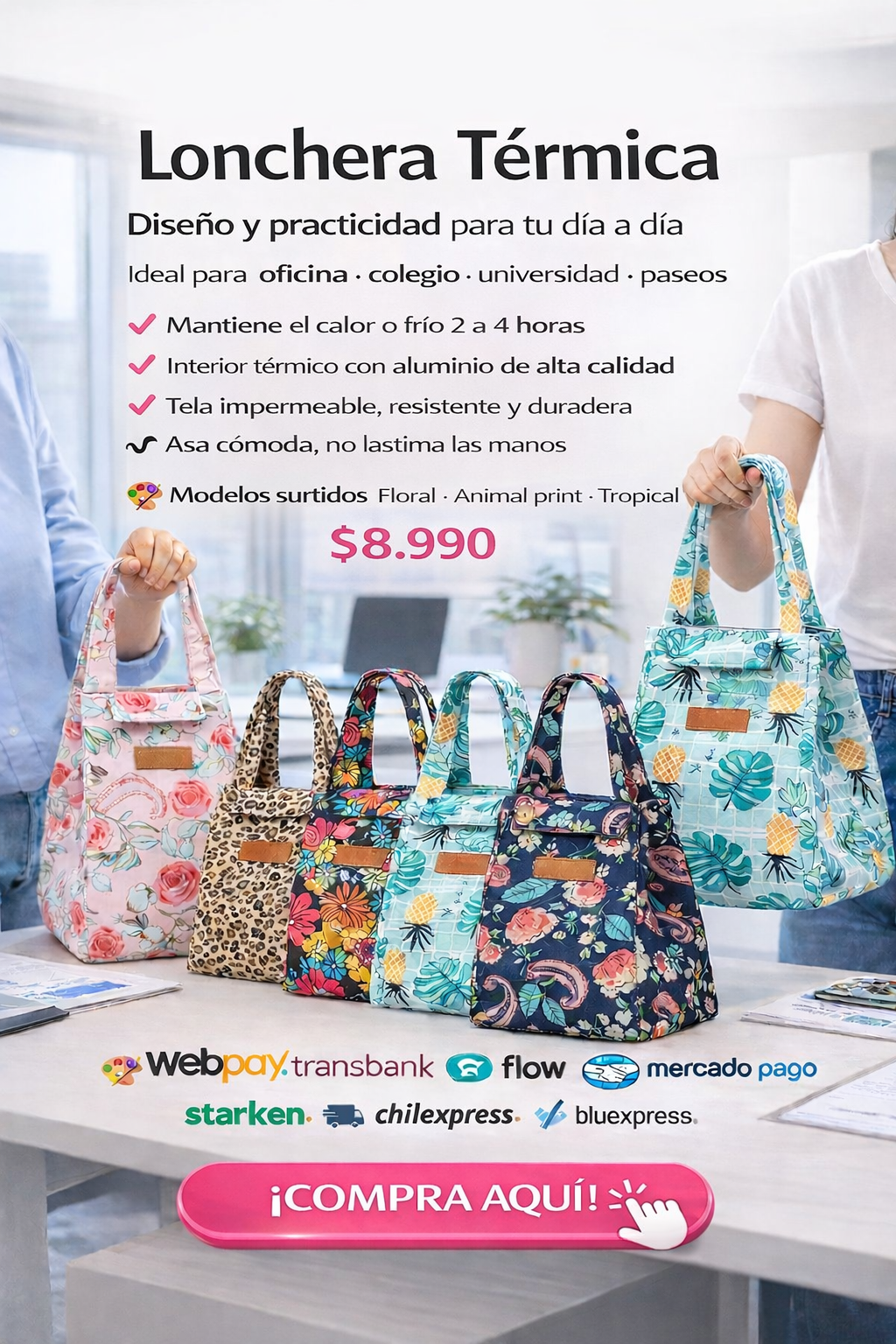 LONCHERA  TERMICA MUJER NIÑA