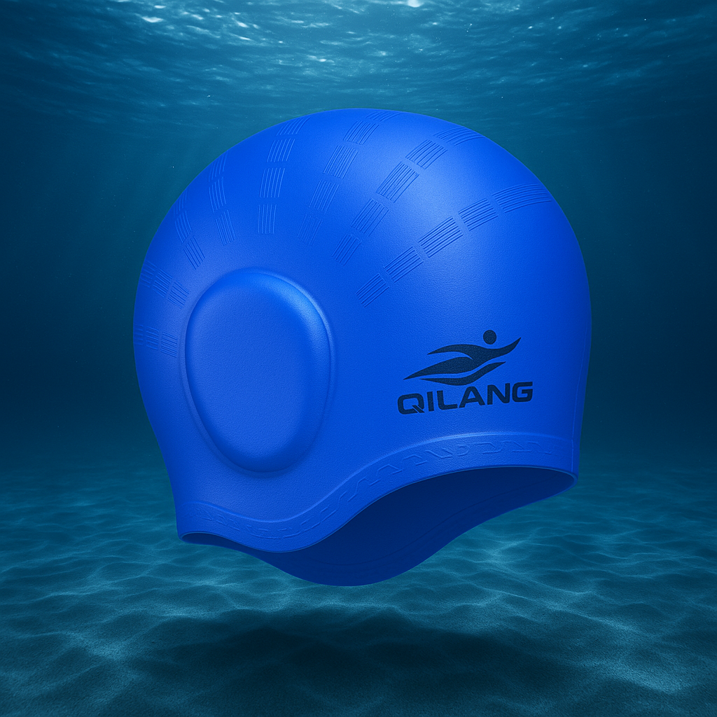 GORROS DE NATACION CON PROTECTOR DE OREJAS NIÑOS Y ADULTOS.