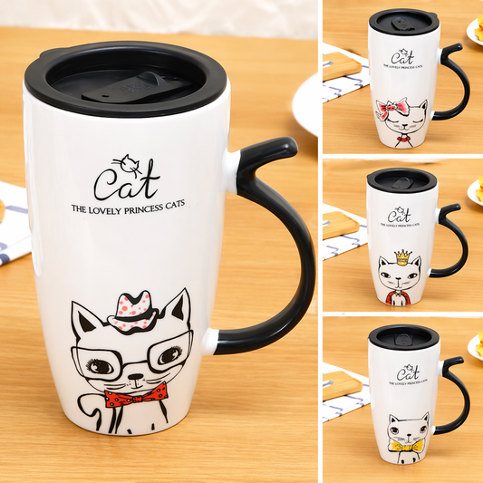 🐱☕ TAZÓN TÉRMICO GATITOS 350 ML CON TAPA ✨