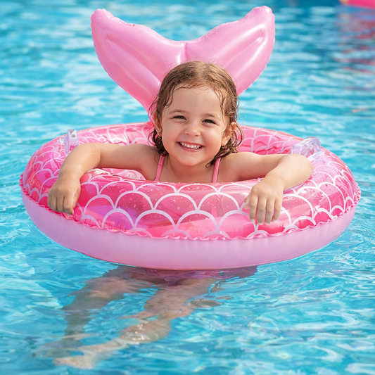 FLOTADOR SIRENA NIÑA COLORES ROSA Y PURPLE