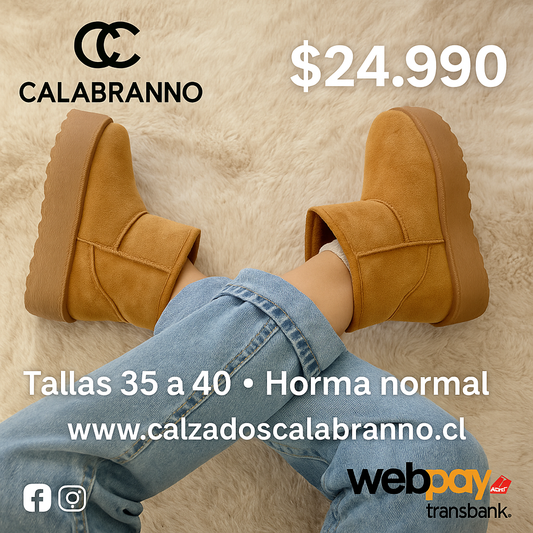 BOTINES MUJER TERMICOS CAMEL