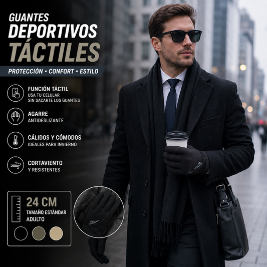 GUANTES DEPORTIVOS TÁCTILES INVIERNO OUTDOOR 24CM