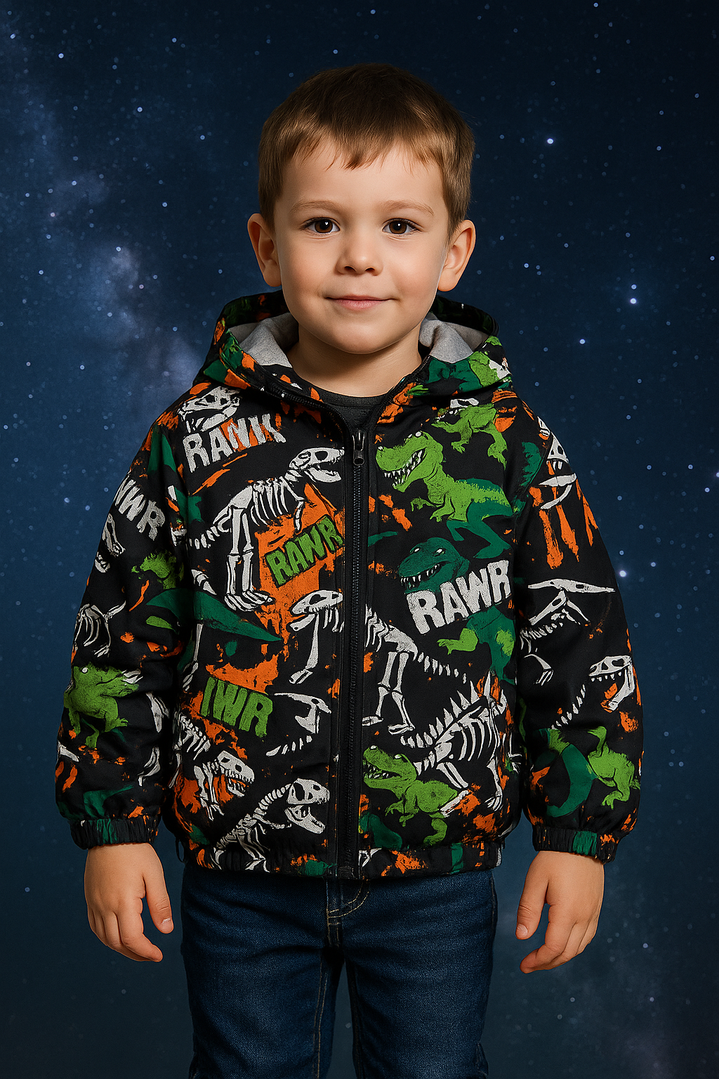 CHAQUETA CORTA VIENTO  CON CAPUCHA NIÑOS.