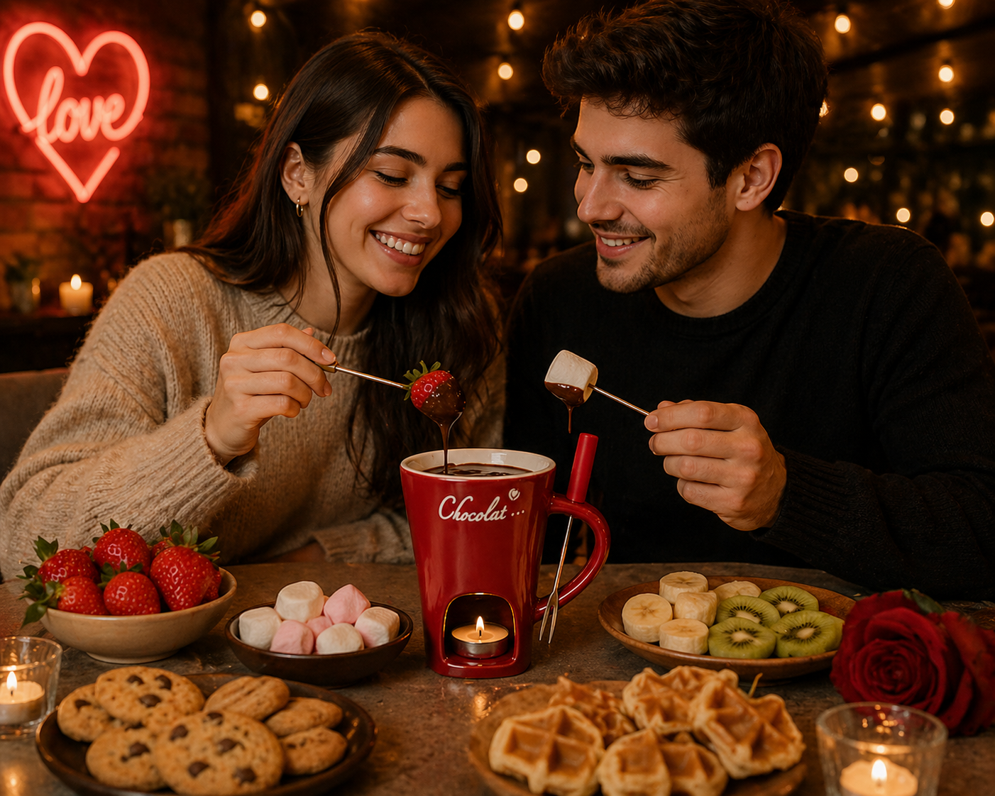 🍫 Tazón Fondue de Chocolate con Vela – Experiencia Dulce Premium