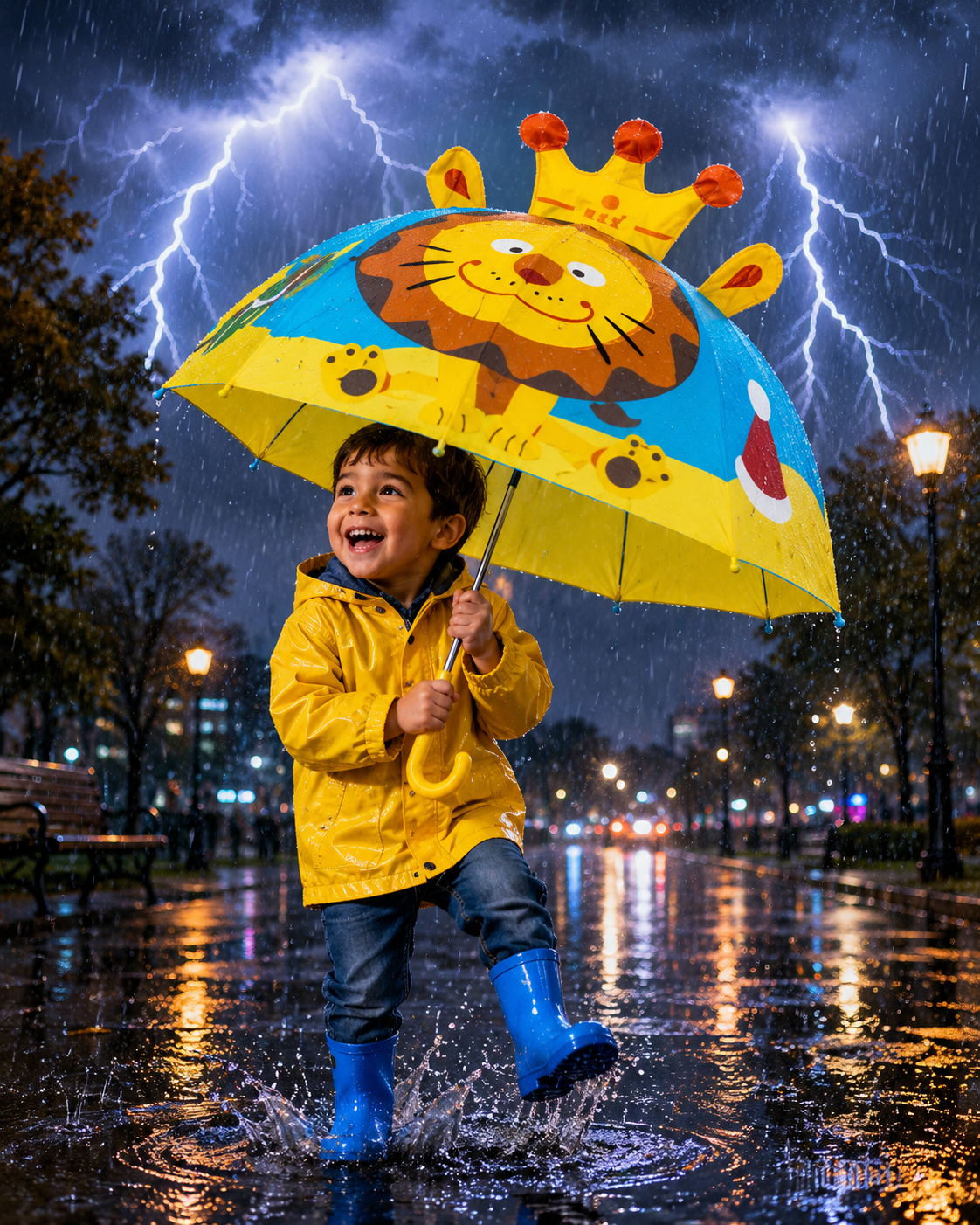 PARAGUAS INFANTIL 3D DISEÑOS ANIMALES 90 CM RESISTENTE PARA LLUVIA